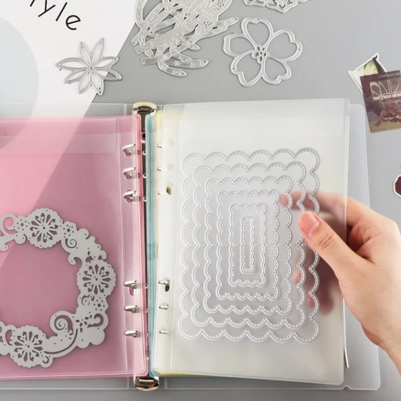 10-Pack Rubber Soft Magnetic Sheets w/6 Ring Binder for Scrapbook Dies, NWOT - Picture 4 of 8